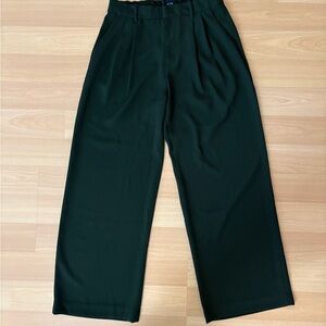 GAP Women's Dark Green Wide-Leg Pants